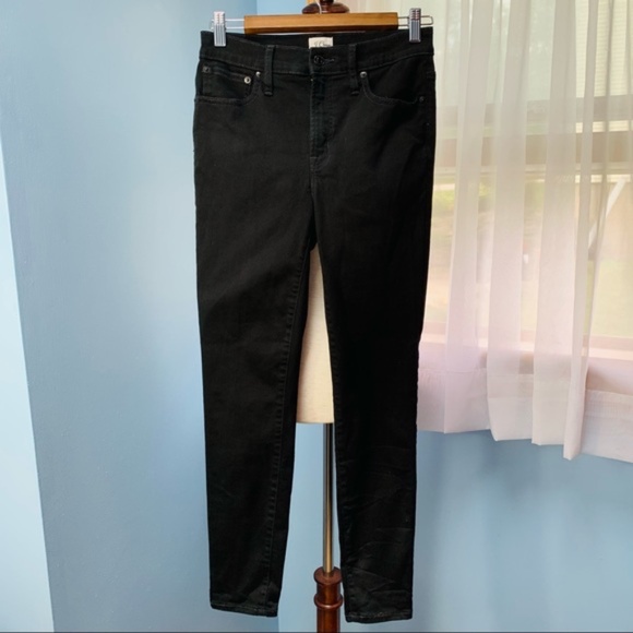 J. Crew 9" Mid-rise Stretchy Toothpick Jean in New Black - Picture 3 of 5